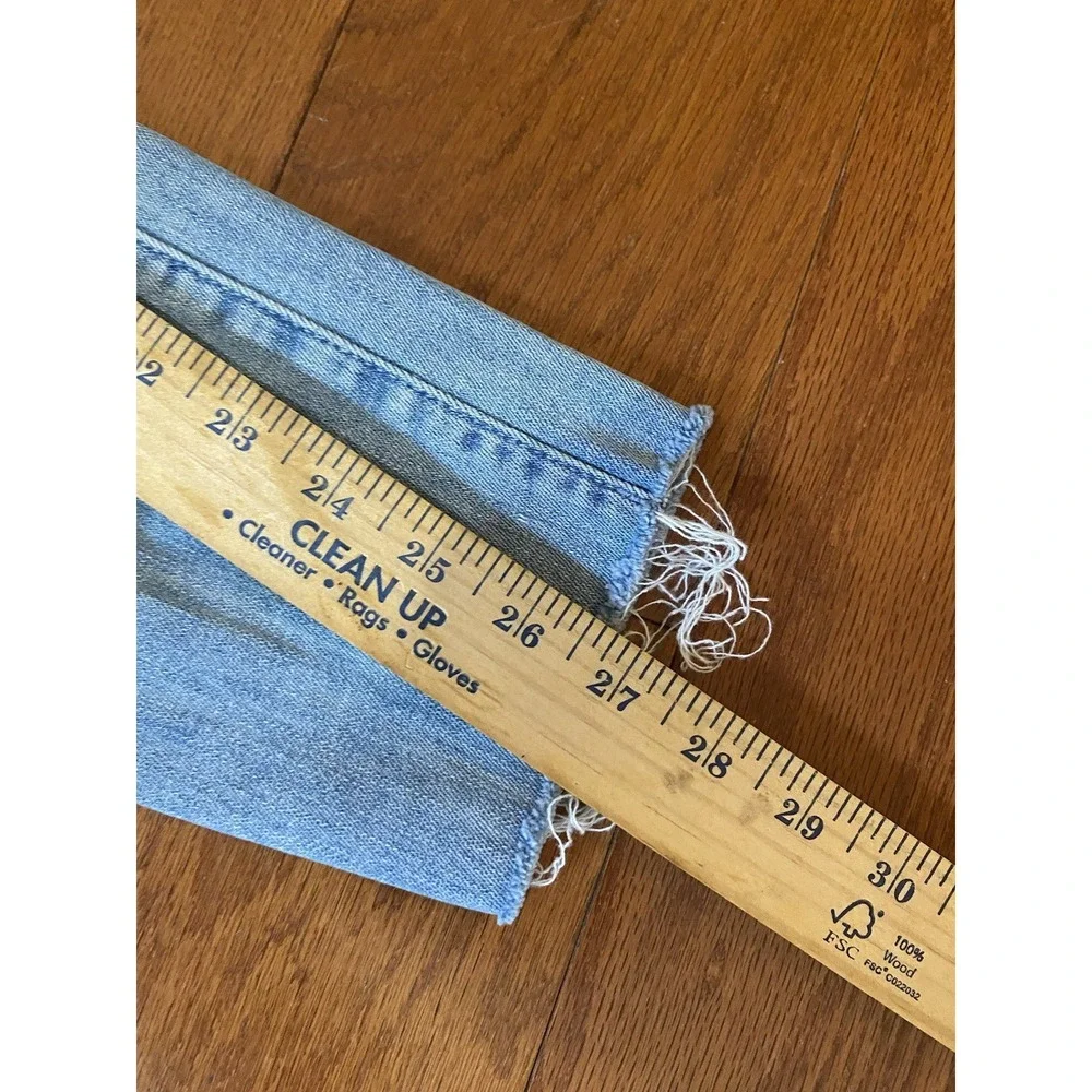 Mother Jeans The Stunner Ankle Fray Light Denim Dreamer Sz 30 Excellent Conditio